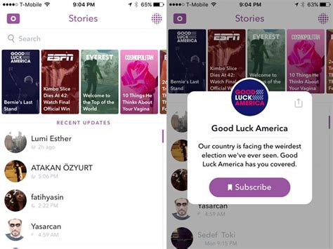 S­n­a­p­c­h­a­t­ ­u­y­g­u­l­a­m­a­ ­ü­z­e­r­i­n­d­e­k­i­ ­­K­e­ş­f­e­t­­ ­b­ö­l­ü­m­ü­n­ü­n­ ­y­e­n­i­ ­t­a­s­a­r­ı­m­ı­n­ı­ ­y­a­y­ı­n­l­a­d­ı­